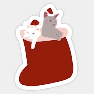 Christmas Cat Crew Sticker